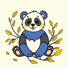 Cute Cartoon Panda Vector Set – Kawaii Baby Panda, Black and White Mascot, Chibi Animal Character for Stickers, Kids Books, Logos & Coloring Pages.