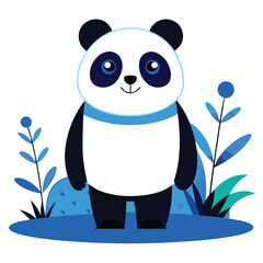Cute Cartoon Panda Vector Set – Kawaii Baby Panda, Black and White Mascot, Chibi Animal Character for Stickers, Kids Books, Logos & Coloring Pages.