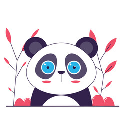 Fototapeta premium Cute Cartoon Panda Vector Set – Kawaii Baby Panda, Black and White Mascot, Chibi Animal Character for Stickers, Kids Books, Logos & Coloring Pages.