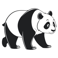 Cute Cartoon Panda Vector Set – Kawaii Baby Panda, Black and White Mascot, Chibi Animal Character for Stickers, Kids Books, Logos & Coloring Pages.