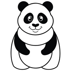 Cute Cartoon Panda Vector Set – Kawaii Baby Panda, Black and White Mascot, Chibi Animal Character for Stickers, Kids Books, Logos & Coloring Pages.