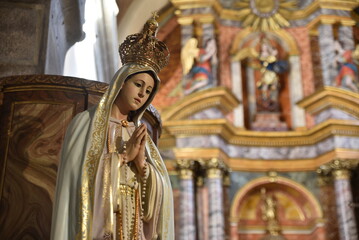 Vierge en prière à Saint-Jacques de Compostelle. Espagne