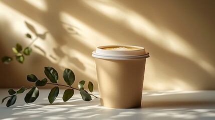 Paper and ceramic coffee cup mockup high resolution pictures