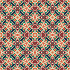 Beautiful seamless geometric floral pattern perfect for fabric, wallpaper and home decor
