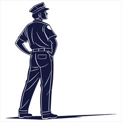silhouette police vector