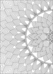Relaxing Abstract Background Page For Adult Coloring Book Vector