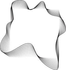 Square line gradient blend with liquid shape, digital, voice, equalizer