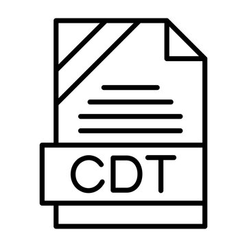 CDT File Format Outline Icon