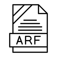 ARF File Format Outline Icon