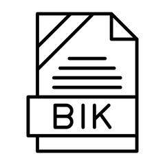 BIK File Format Outline Icon