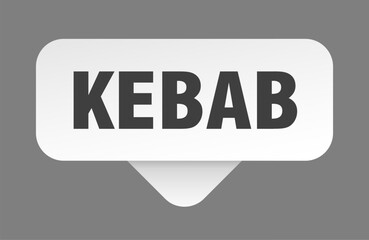 kebab sticker. kebab sign isolated on gray background