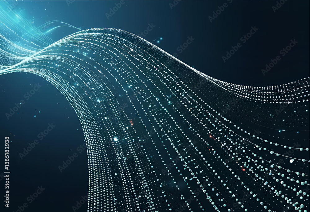 Poster digital flow: capturing the essence of technological advancement, this image visualizes digital stre