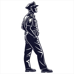 silhouette police vector 