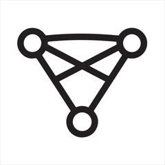 Network Connection Icon black silhouette
