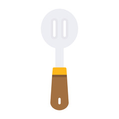 Slotted spoon Flat Style Icon 