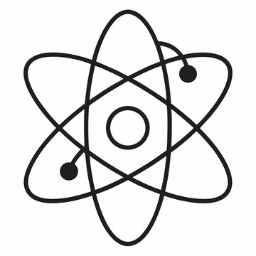 black atom diagram science concept clip art preview