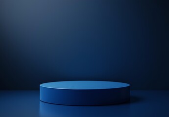 blue empty stage spotlight