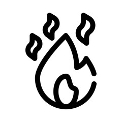 flames line icon