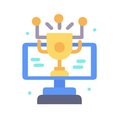  Stylish Digital Trophy Icon for Awards