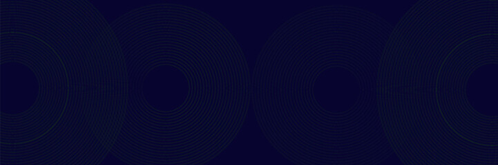 Modern abstract blue background. Elegant circle shape design. Shiny white gradient circular lines pattern. Futuristic concept. Suitable for banners, brochures, covers, pamphlets, posters