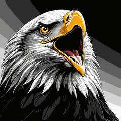 eagle head vector art for graphic design needs