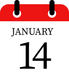 January calendar icon. Calendar event reminder date.calendar date icon on white background.