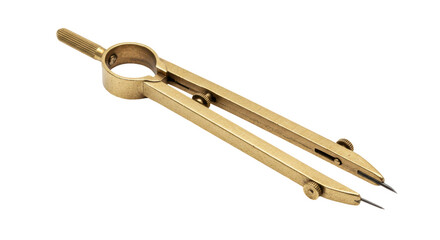 Isolated Brass Divider Caliper Precision Tool Measurement