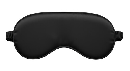 Isolated Black Silk Sleep Mask Eye Cover Relaxation