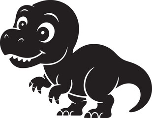 A good looking baby dinosaur silhouette art 