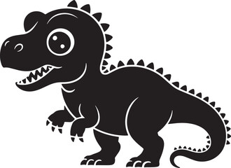 A good looking baby dinosaur silhouette art 