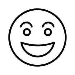 Smiling face emoji vector illustration for social media and communication design graphic element 