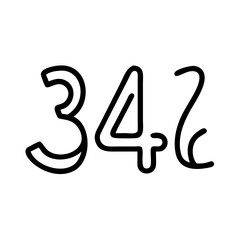 Obraz premium arabic number icon flat vector