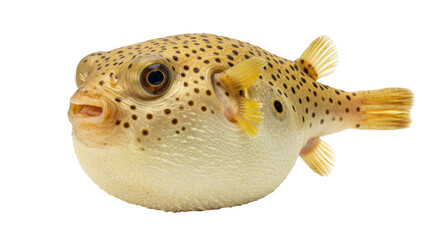 Isolated Puffer Fish Ocean Creature