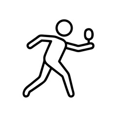 athlete icon flat vector