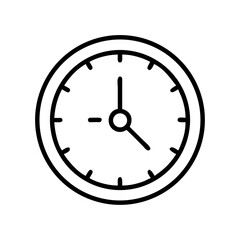clock icon flat vector