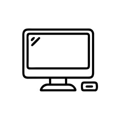 computer icon flat vector