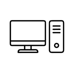 computer icon flat vector