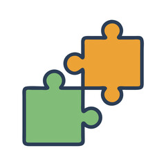 Obraz premium Colorful Puzzle Piece for Creative Minds