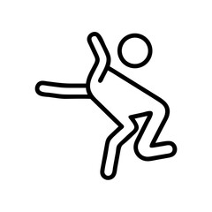 doing exercise icon flat vector