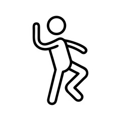 doing exercise icon flat vector