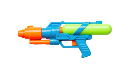 Isolated Colorful Water Gun Toy for Summer Fun