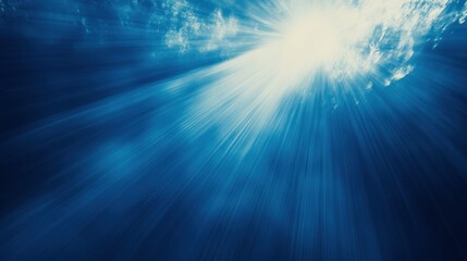 Obraz premium Underwater Sunlight Rays Through Clouds