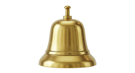Isolated Golden Service Bell for Attention