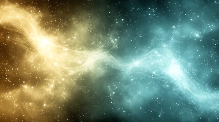 Cosmic Nebulae, swirling light show, outer space