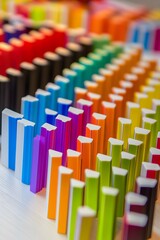 Fototapeta premium Vibrant Rainbow Color Blocks Abstract Background