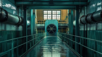a turbine in a power plant 