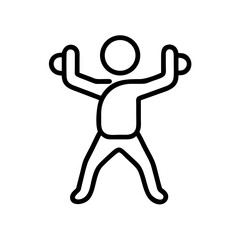 fitness icon flat vector