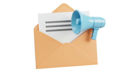 Isolated Megaphone Inside an Envelope