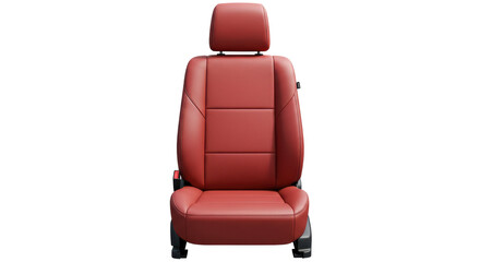 Isolated Red Leather Car Seat