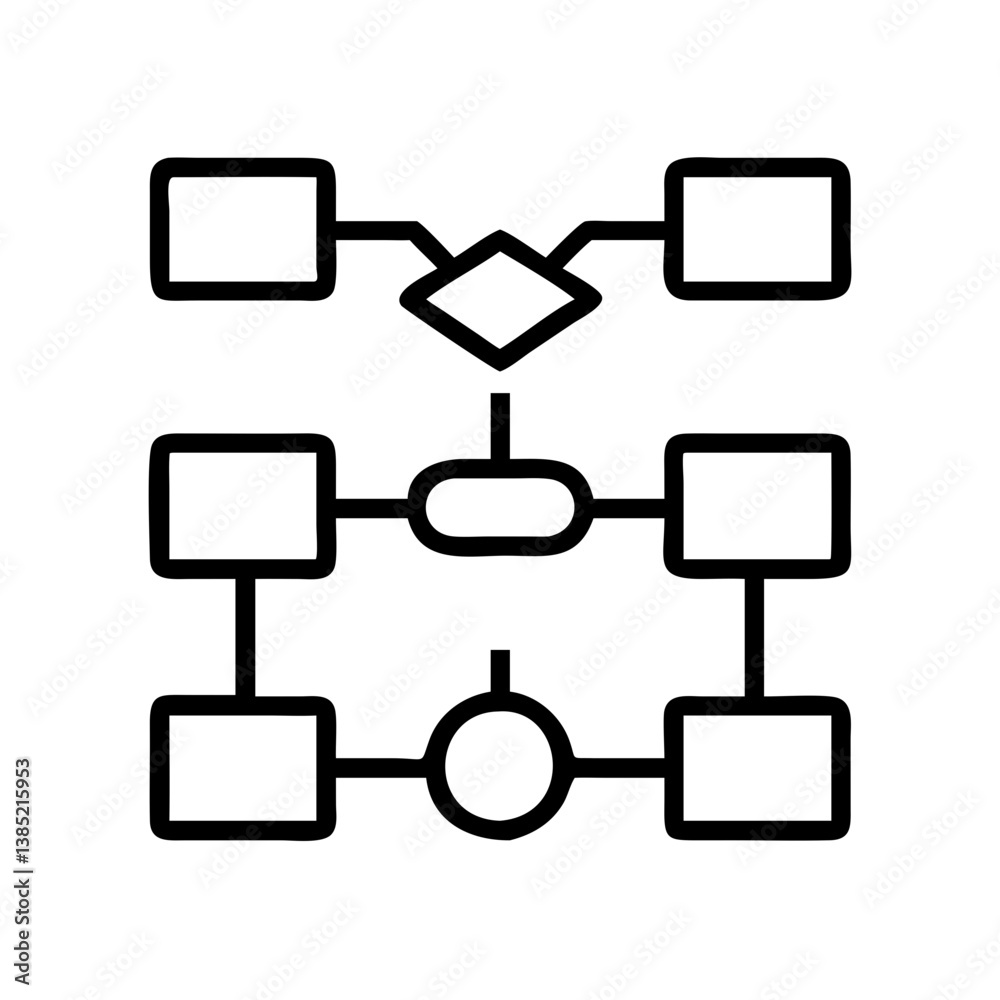 Aufkleber diagram flowchart process infographic data connection network relationship mapping system analysis v